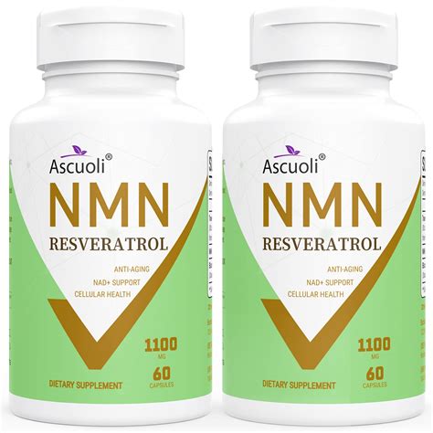 Buy NMN Trans Resveratrol 99 Purity 1100mg Supplement 3 IN 1