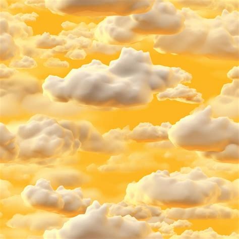 A yellow sky with clouds in the background | Premium AI-generated image