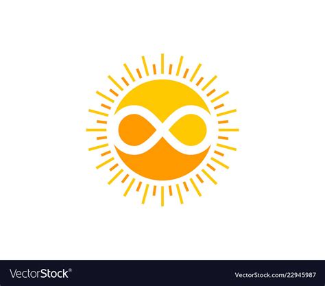 Infinity Sun Logo Icon Design Royalty Free Vector Image