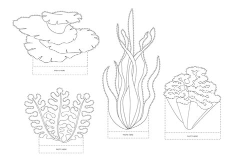 Printable Coral Reef Diorama (7 Pages) – 24hourprintables.com