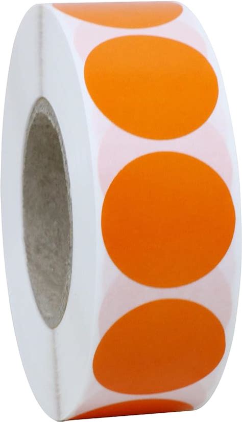 Hybsk Color Coding Dot Stickers Mm Round Orange Stickers Adhesive