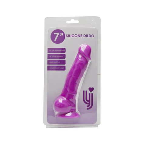 Loving Joy 7 Inch Realistic Silicone Dildo Purple Taboo