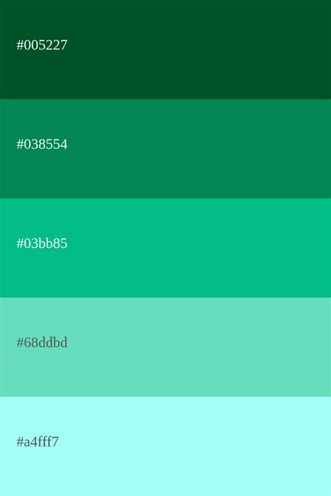 Aqua Green Color Palette Codes And Combinations