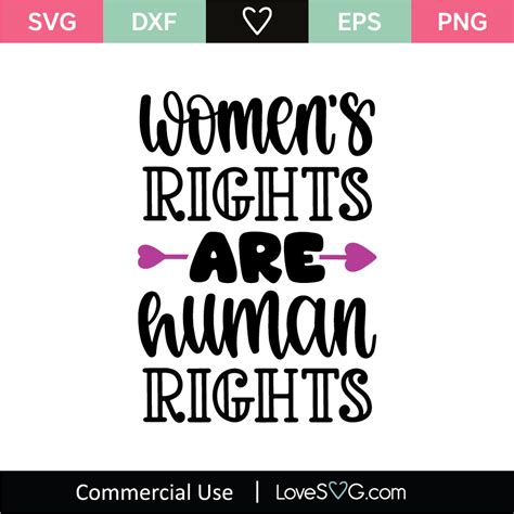 Womens Rights Are Human Rights Svg Cut File