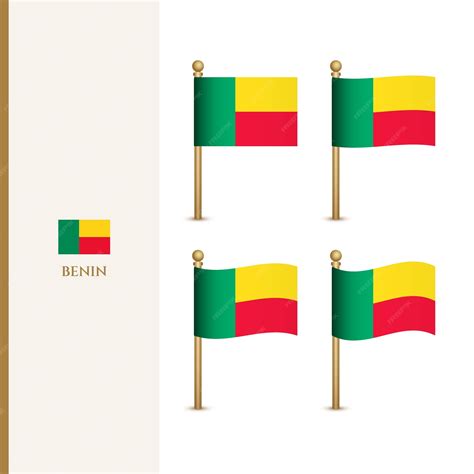 premium vector waving benin flags  vector illustration flag  benin