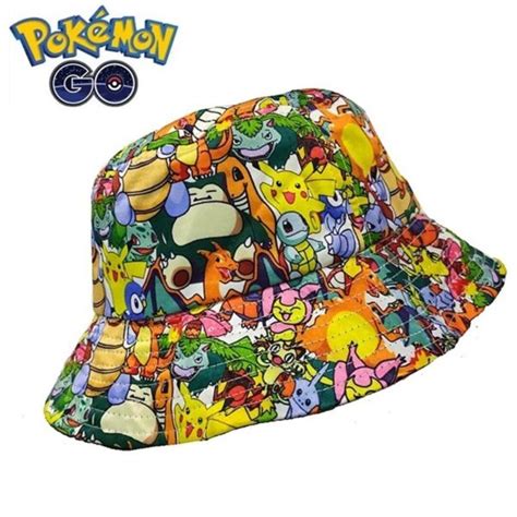 Pokemon Bucket Hat Pikachu All Over Print Summer Hat