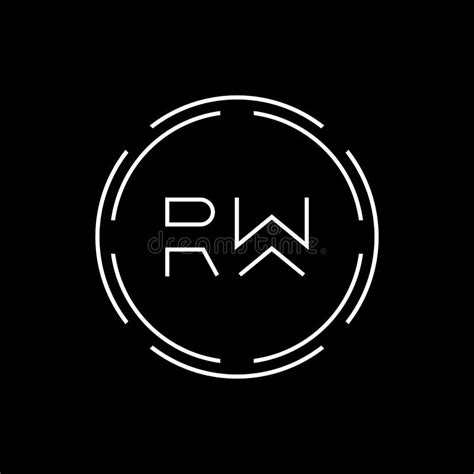 Initial Letter RW Logo Creative Typography Vector Template Digital