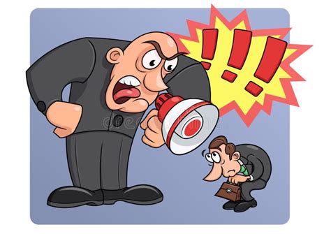 Boss Yelling at Sleeping Employee Stock Vector - Illustration of long ...