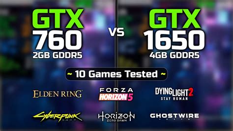 Gtx 760 Vs Gtx 1650 10 Games Tested Youtube