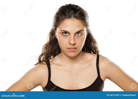 Suspicious Woman Stock Photo Image Of Female Caucasian 94791622