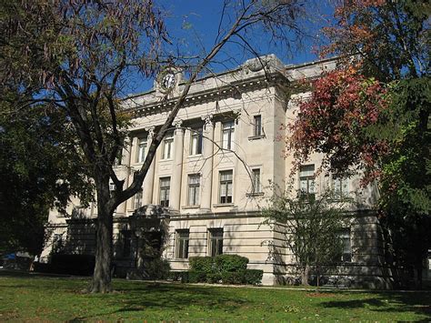 Southern façade of the Sullivan County Courthouse, located on Courthouse Square in downtown ...