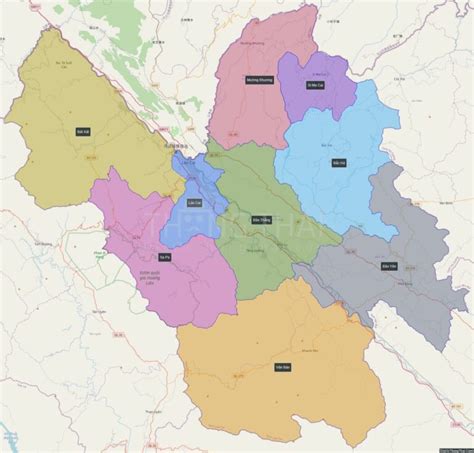 Map of Lao Cai province