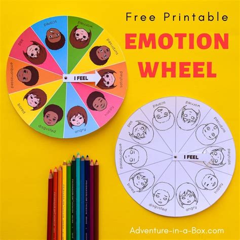 Free Printable Emotion Wheel For Kids Emotions Wheel Feelings Wheel