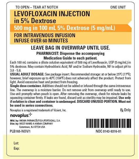 Levofloxacin FDA Prescribing Information Side Effects And Uses