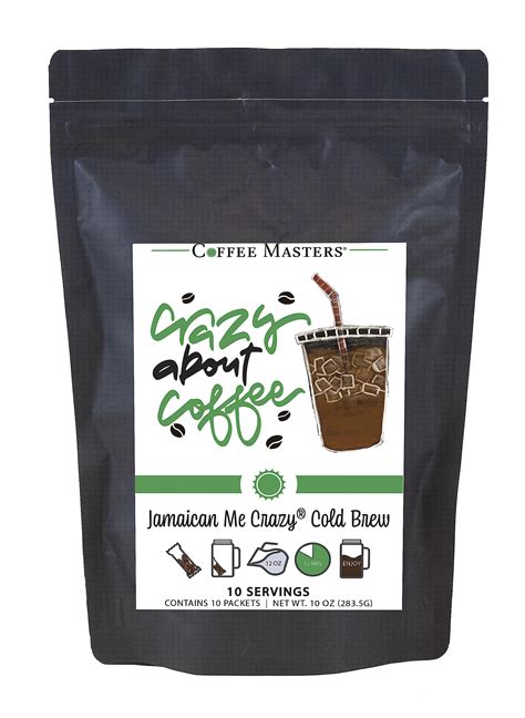 Coffee Masters Cold Brew Jamaican Me Crazy Coffee, Single Serve