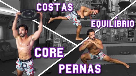 Treino De 30 Minutos Em Casa Equilíbrio Pernas Core E Costas Youtube