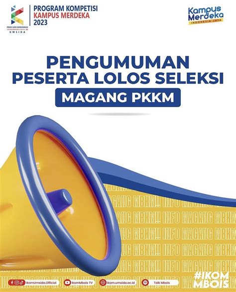 Selamat Sebanyak Mahasiswa Ikom Umsida Lolos Seleksi Program