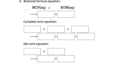 Solved Nrite The Balanced Formula Complete Ionic And N