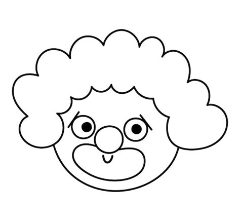 Cara De Payaso En Blanco Y Negro Vectorial Artista De Circo Avatar