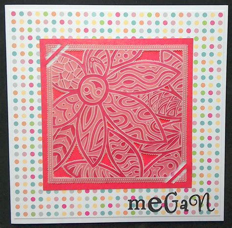 Groovi Plates Claritystamps Birthday Card For Megan By Lynne Lee