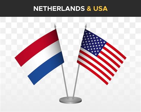 Premium Vector | Netherlands vs usa united states america desk flags ...