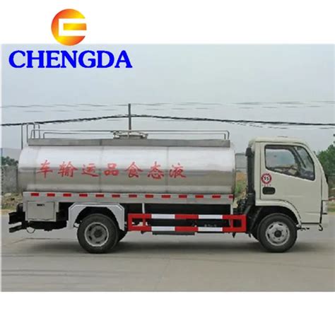 Dongfeng 4000liters 4X2 Milk Transport Tank Truck Milk Tanker Truck