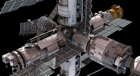 mir space station 3d model