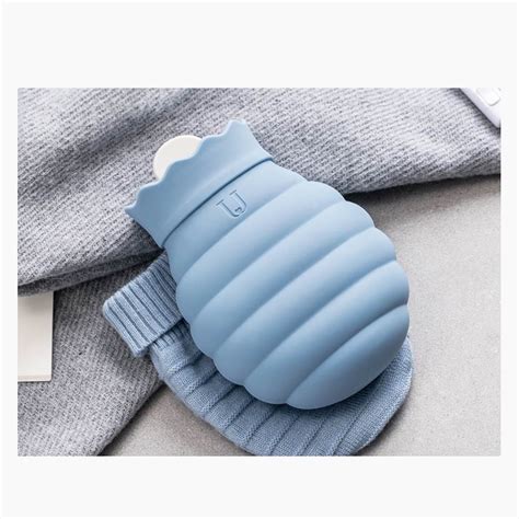 Xiaomi Hot Water Bag Microwave Heating Silicone Bottle Winter With Knitted Cover Hand Warmer Hot