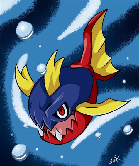 Daily Pokemon #001 - Carvanha by Alex-The-Pyro on DeviantArt