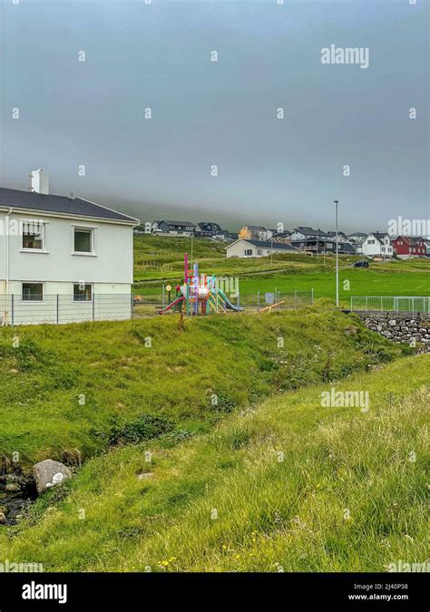 The beautiful Grass roof houses on the Faroe Islands Stock Photo - Alamy