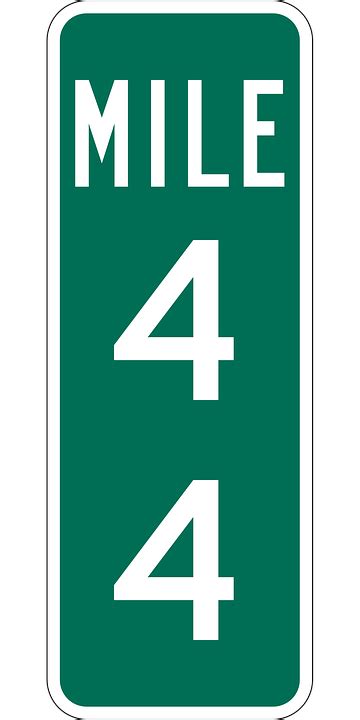 Mile Marker Highway Sign - Free vector graphic on Pixabay