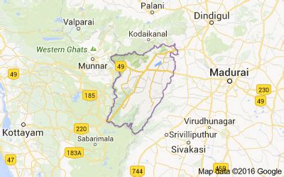 Theni District Map