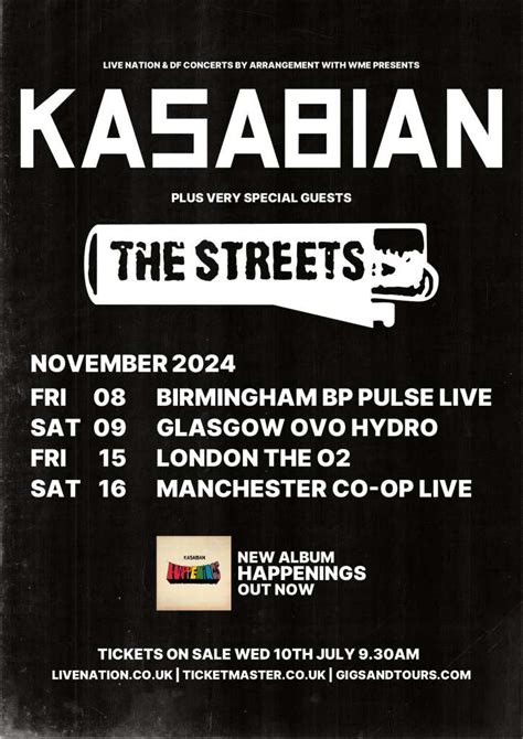 Kasabian Announce 4 Huge November Uk Arena Shows Plus Special Guests