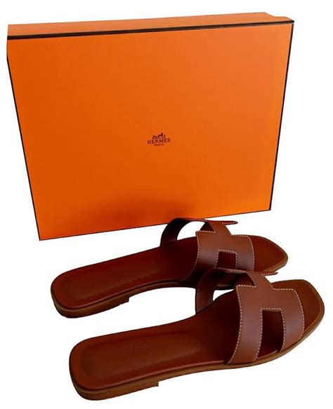 Hermès Oran Hermes Sandal Caramel Leather Ref690209 Joli Closet