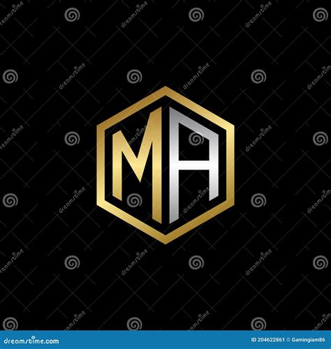 Vector Graphic Initials Letter MA Logo Design Template Stock Vector ...