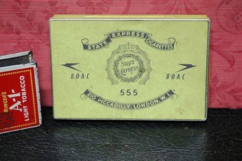 Vintage State Express 555 BOAC Cigarettes Tin XXXX Antique Complex