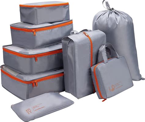 DIMJ Lot De 8 Organiseurs De Valise Sacs De Rangement Pour Valises