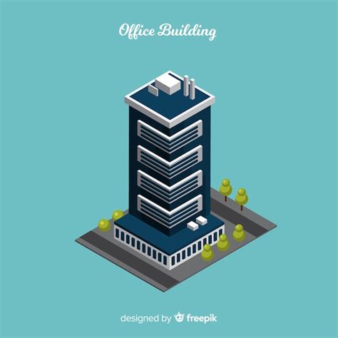 Free Vector Isometric View Of Modern Office Building