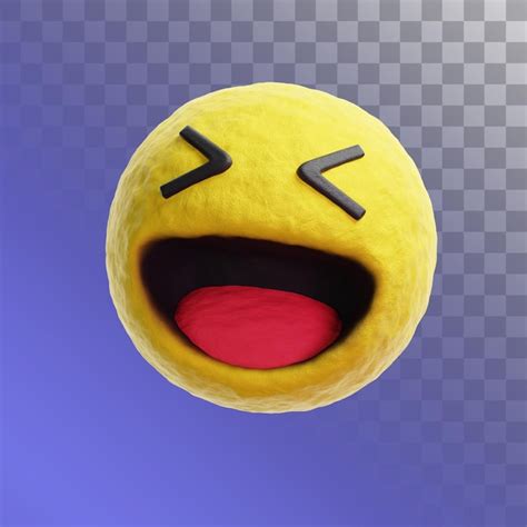 Premium Psd Laugh Emoji 3d Illustration