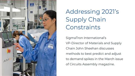 Supply Chain Constraints News Events And Best Practices Tips From Sigmatron International