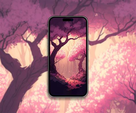 Pink Forest Wallpapers Sakura Aesthetic Wallpapers For IPhone