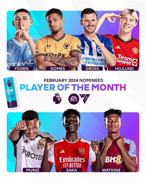 February Premier League Player Of The Month Nominations R Soccer