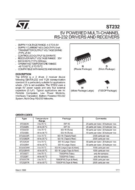 ST232_416331.PDF Datasheet Download --- IC-ON-LINE