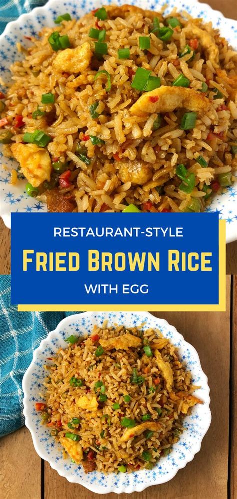 Restaurant Style Fried Brown Rice With Egg