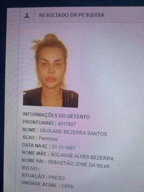 Foto De Deolane Bezerra Cadastrada No Sistema Da Pol Cia Revelada