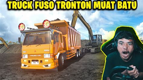 Mobil Baru Dump Truk Fuso Tronton Muat Batu Bara Ets Youtube