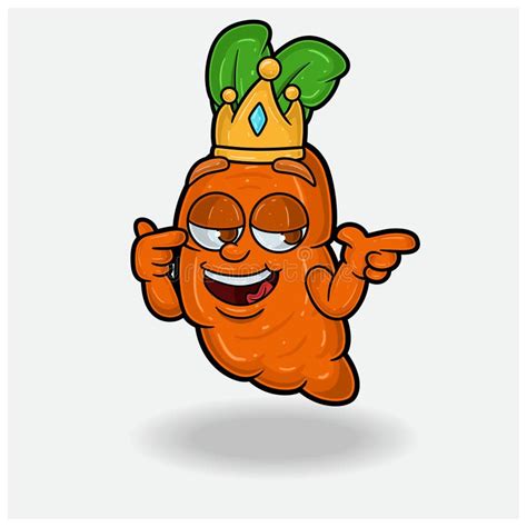 Carrot Mascot Character Cartoon With Smug Expression Stock Vector Illustration Of Healthy