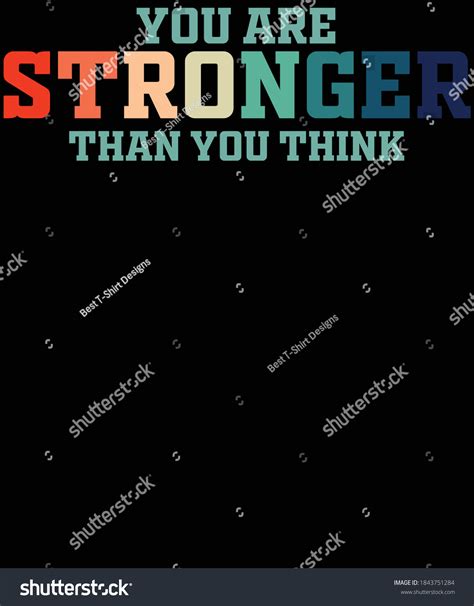 You Stronger Than You Think Vintae Stock Vector Royalty Free