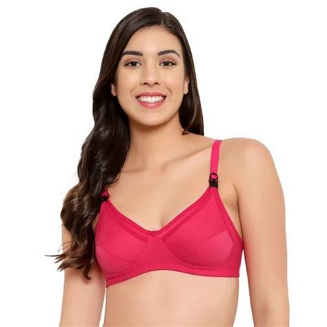 Cotton Hosiery Plain Women Maroon Maternity Nursing Non Padded Bra At