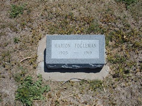 Marion Fogleman M Morial Find A Grave